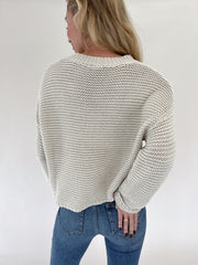 See You Around Knit Sweater Grey