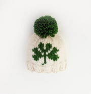 Shamrock St. Patrick's Day Hand Knit Beanie Hat Baby & Kids