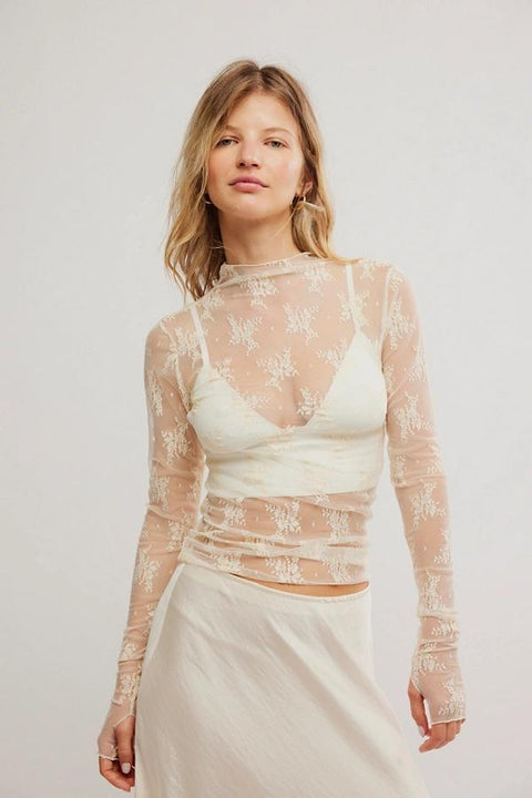 Lady Lux Top - Evening Creme
