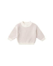 The Relaxed Knit Sweater - Lilac
