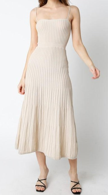 Twirl Into Spring Sweater Dress Natural