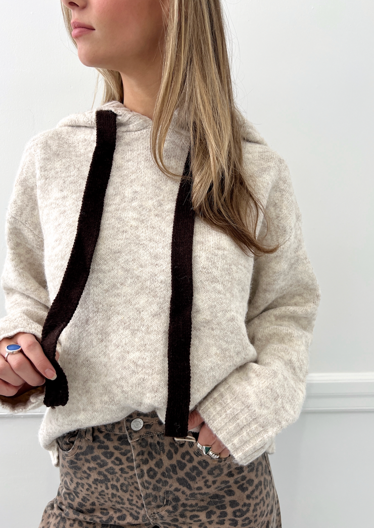 Hold Me Close Hoodie Sweater - Oatmeal