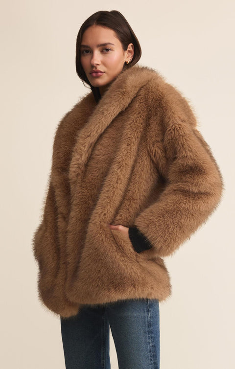 LOGAN FAUX FUR COAT