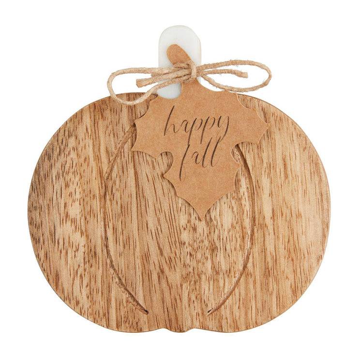 Wood Marble Pumpkin Coasters