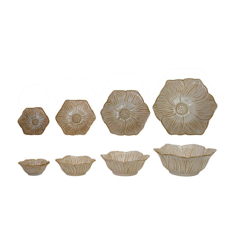 Flower Shaped Bowls, Set of 4