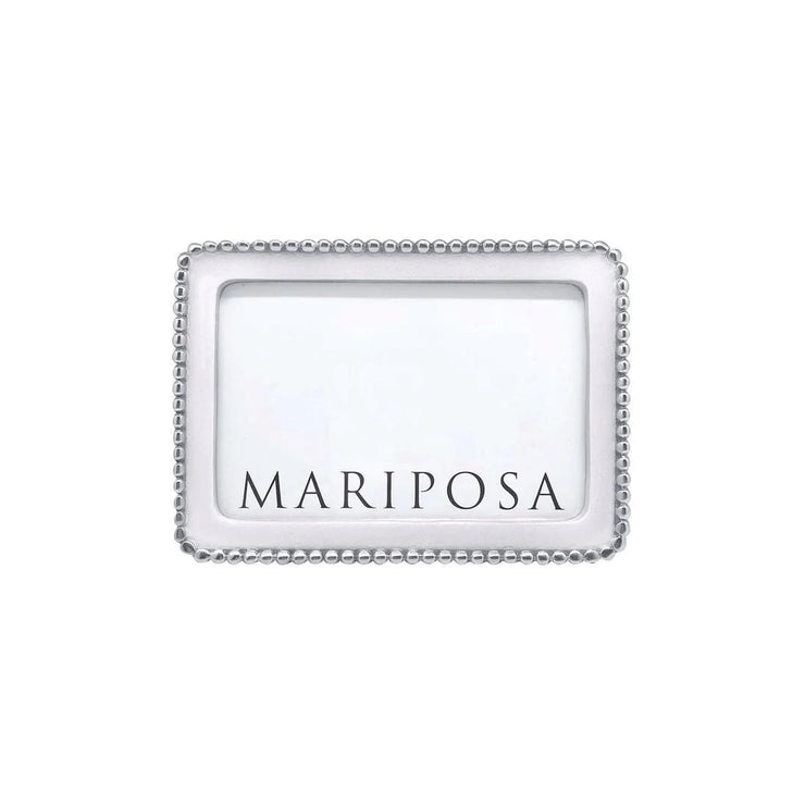 Mariposa Beaded White 4x6 Frame