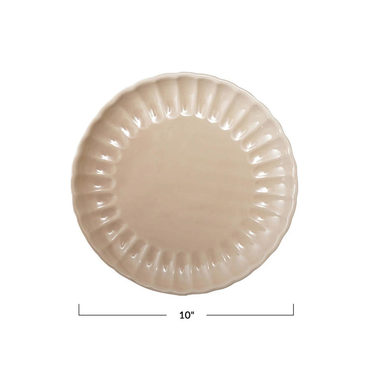 Stoneware Dinner Fluted Plate 10&