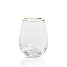 Negroni Hammered Stemless Wine Glass