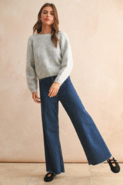 Twisted Fate Reversible Sweater - Heather Grey