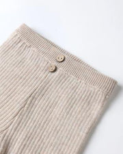 Rib Knit Leggings - Heathered Oatmeal
