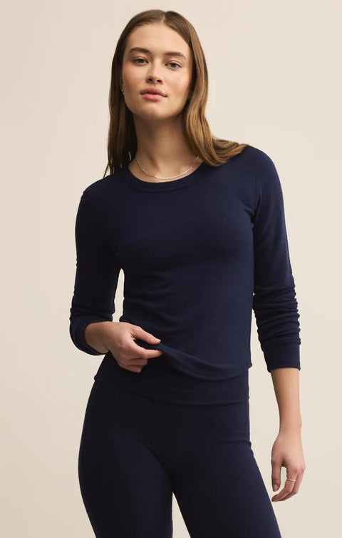 Dynamic Long Sleeve Top - Blue Saphire