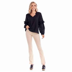 Black Amaya Eyelet Top
