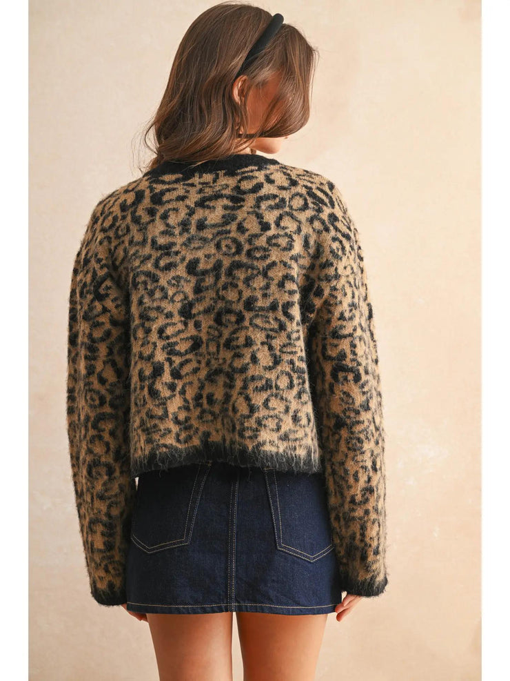Make a Statement Leopard Cardi