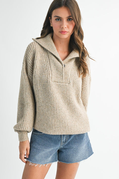 Dani Henley Sweater - Oat