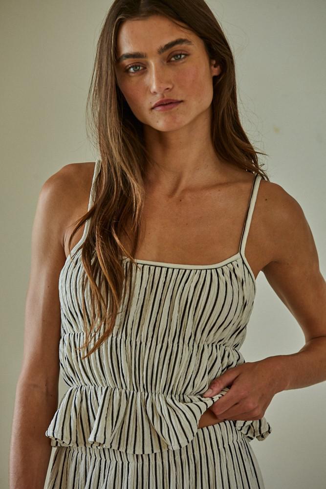 Carly Striped Crop Top