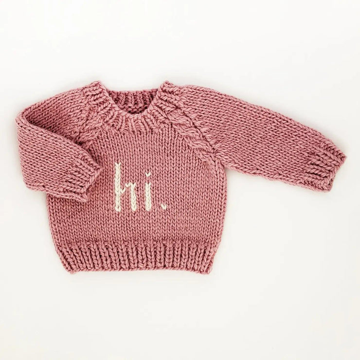 Hi. Rosy Crew Neck Sweater Baby & Toddler - PINK