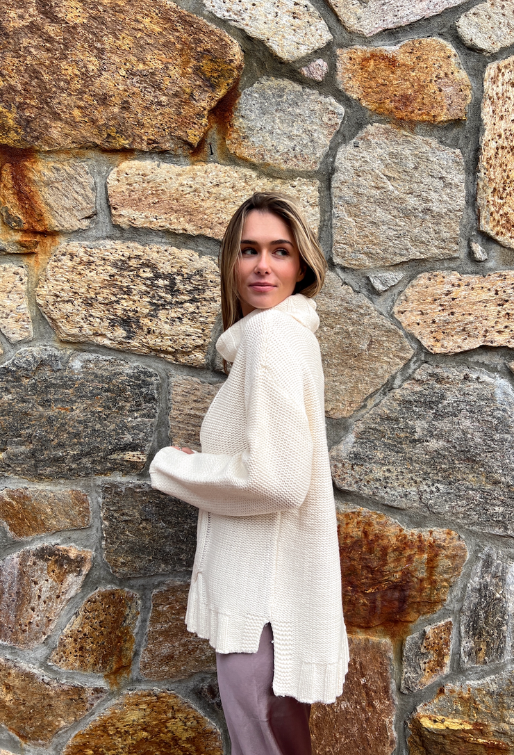 LARK: CABLE TURTLENECK SWEATER