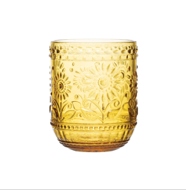 Amber Sunflower Glass