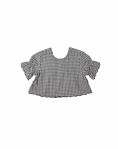 The Francie Blouse - Black Gingham