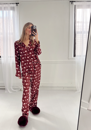 Classic Pj Set - Red Wine