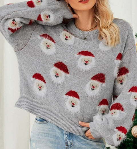 Santa Claus Sweater - Grey