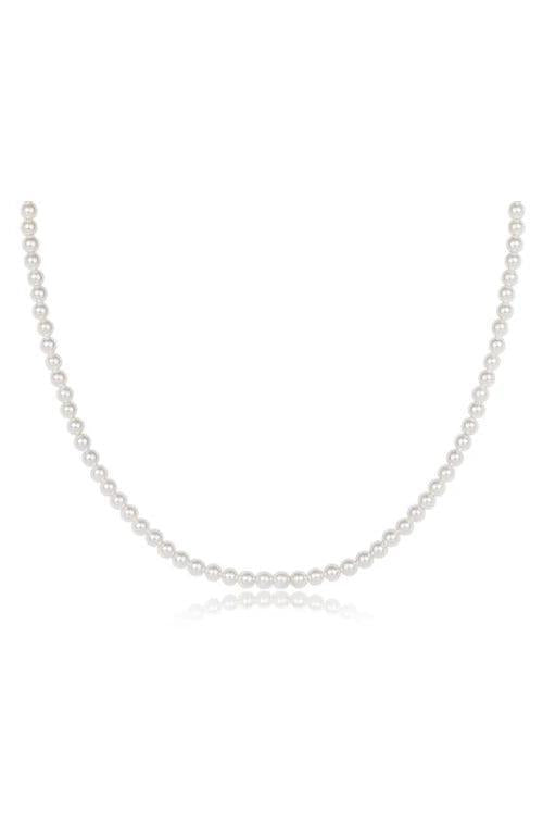 E. Newton 17" Choker Classic Pearl 3mm Bead