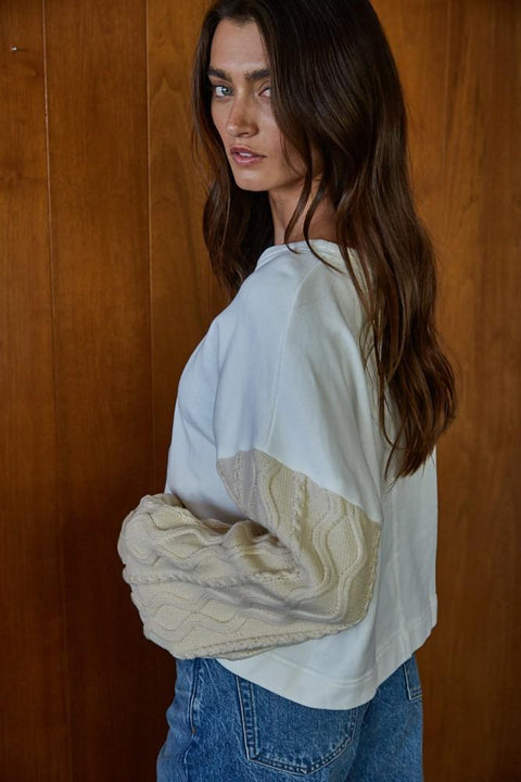 Fairmont Cable Knit Sleeve Pullover