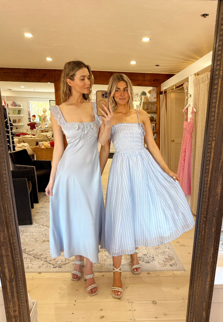 Makiya Lace Strap Empire Waist Midi Dress SMALL Makiya Lace Strap Empire Waist Midi Dress SMALL