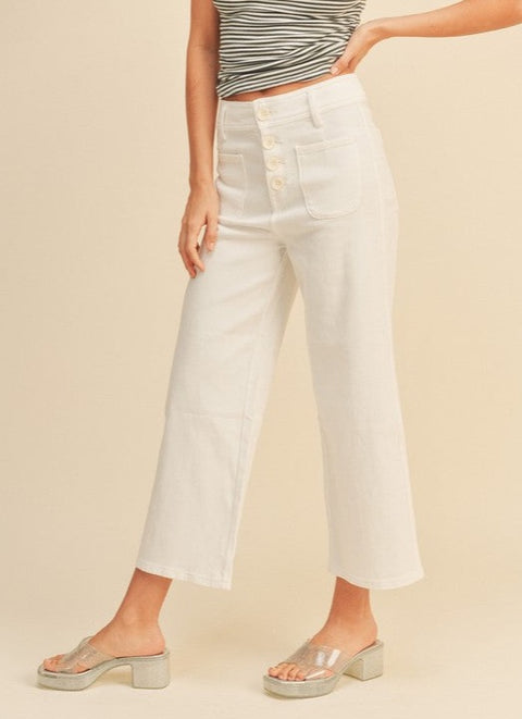 Muse High Waisted Button Flares