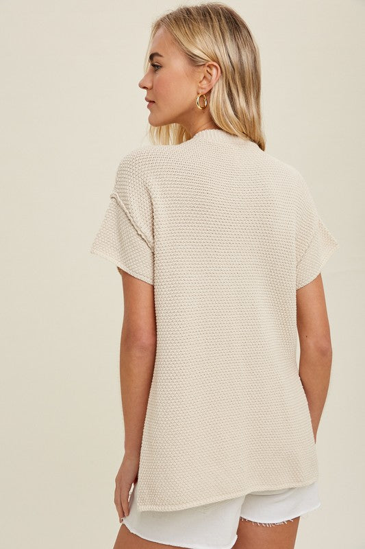 Cozy On Up Short Sleeve Sweater