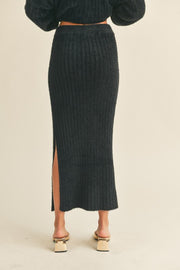 Baby It's Cold Outside Sweater Skirt - Black