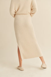 Baby It's Cold Outside Sweater Skirt - Cream