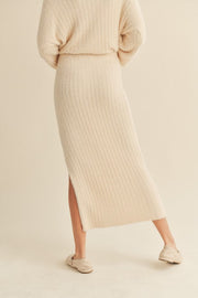 Baby It's Cold Outside Sweater Skirt - Cream