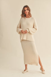 Baby It's Cold Outside Sweater Skirt - Cream