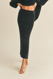 Baby It's Cold Outside Sweater Skirt - Black
