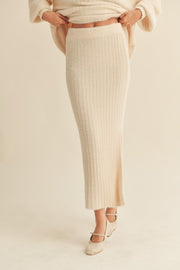 Baby It's Cold Outside Sweater Skirt - Cream