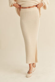 Baby It's Cold Outside Sweater Skirt - Cream