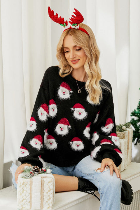 Santa Claus Sweater - Black