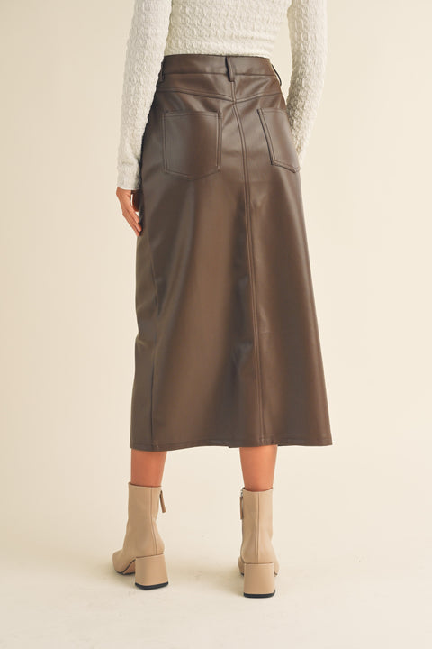 A Night On The Town Leather Skirt