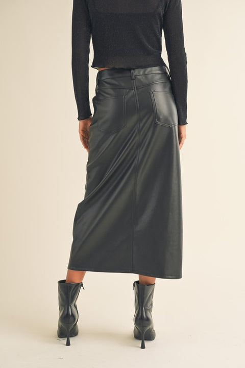 A Night On The Town Leather Skirt