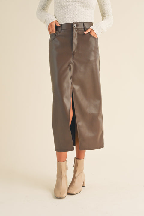 A Night On The Town Leather Skirt