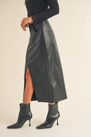 A Night On The Town Leather Skirt