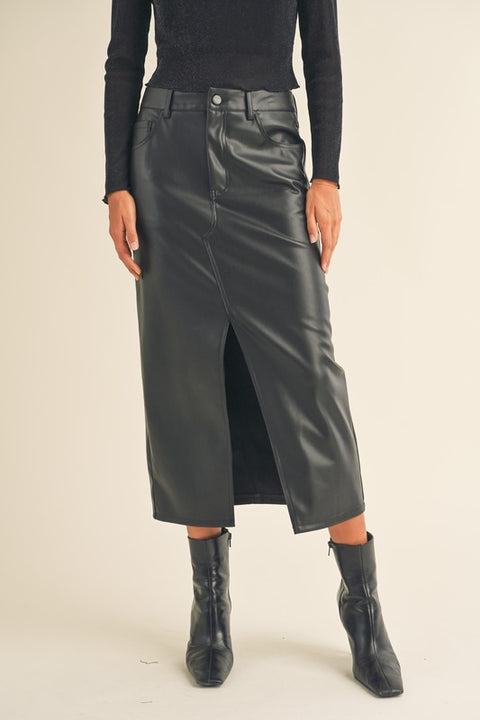A Night On The Town Leather Skirt