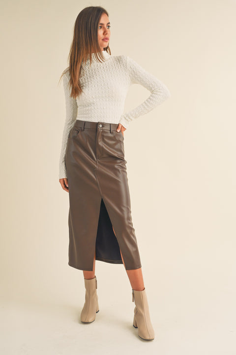 A Night On The Town Leather Skirt