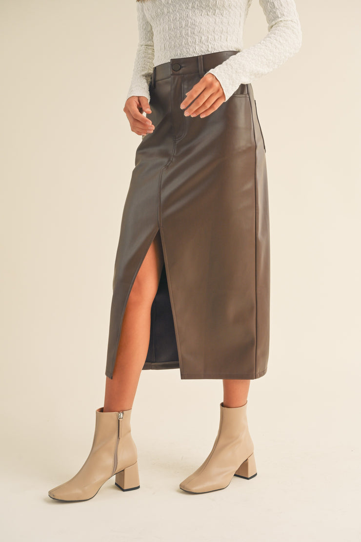 A Night On The Town Leather Skirt