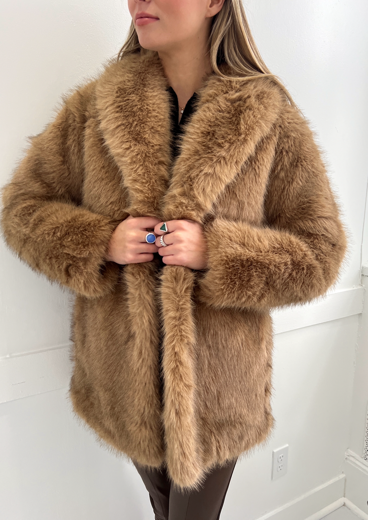 LOGAN FAUX FUR COAT