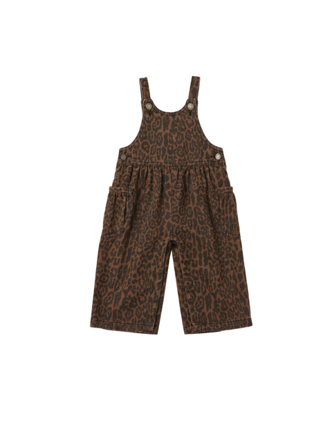 The Wide Leg Overalls - Leopard