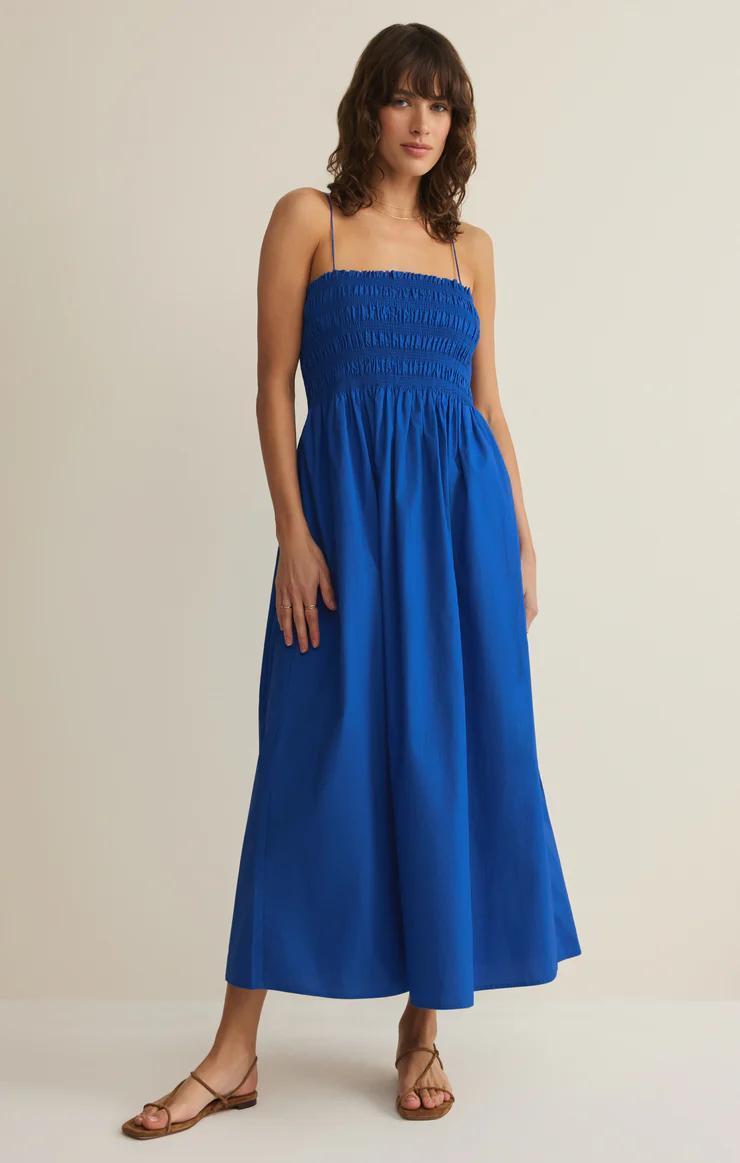nautical maxi dress Cornelia Poplin Maxi Dress