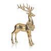 Golden Deer with Floral Wreath - Standing