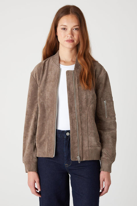 Oyster Shell Bomber Jacket